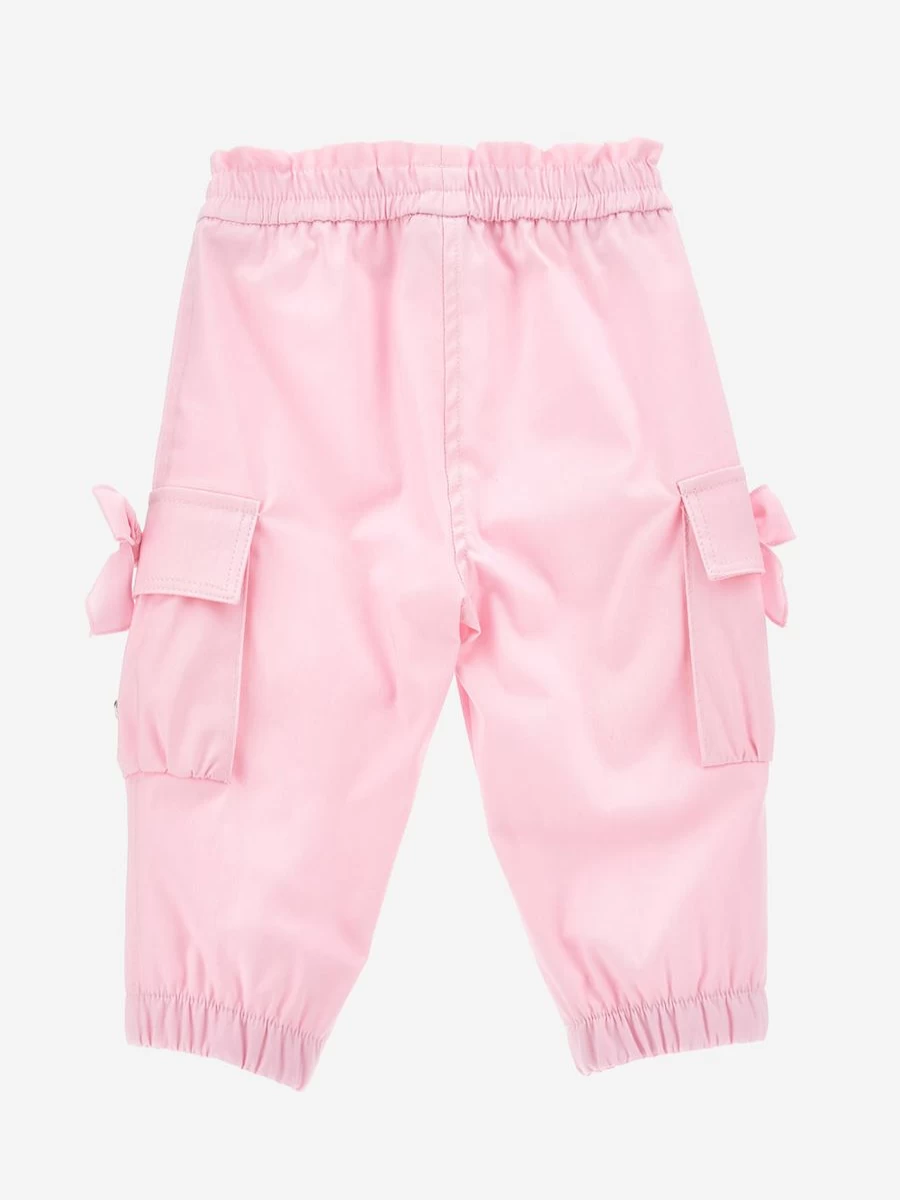 Monnalisa Baby Girls Pink Cargo Pants - Soft & Stylish Toddler Casual Wear