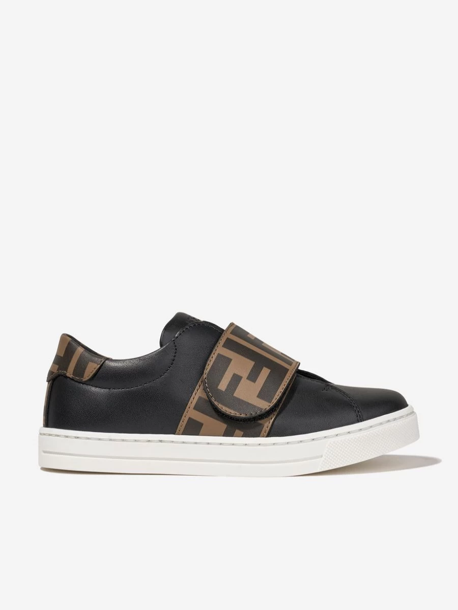 Fendi Kids Girls FF Logo Strap Sneakers for School and Casual Wear
