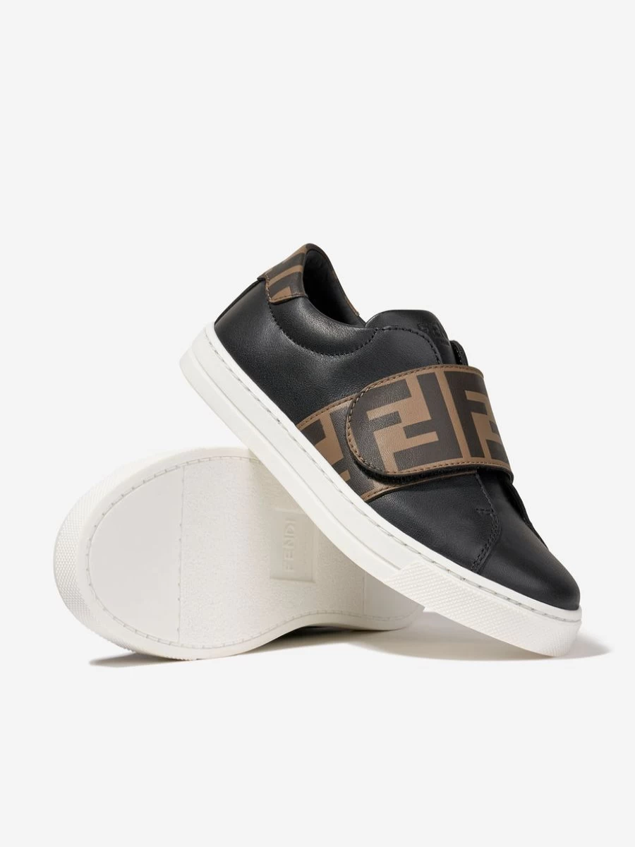 Fendi Kids Girls FF Logo Strap Sneakers for School and Casual Wear