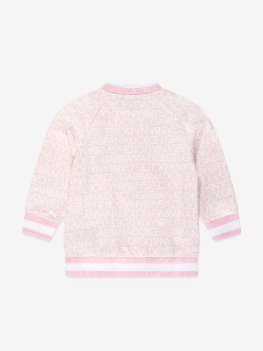 Dolce & Gabbana Kids Baby Girls Pink Leopard Print Sweatshirt