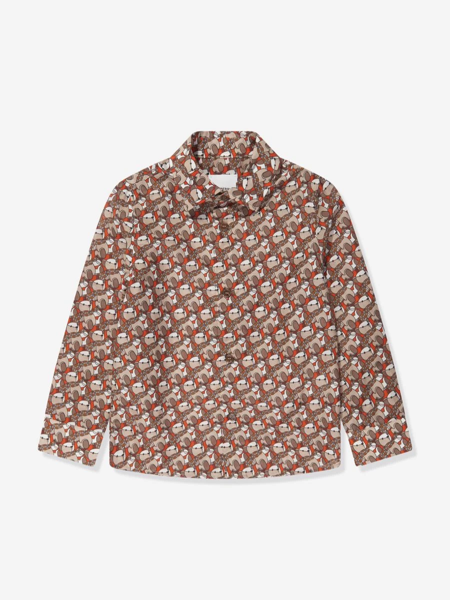 Burberry Kids Teen Beige Owen Shirt for Boys