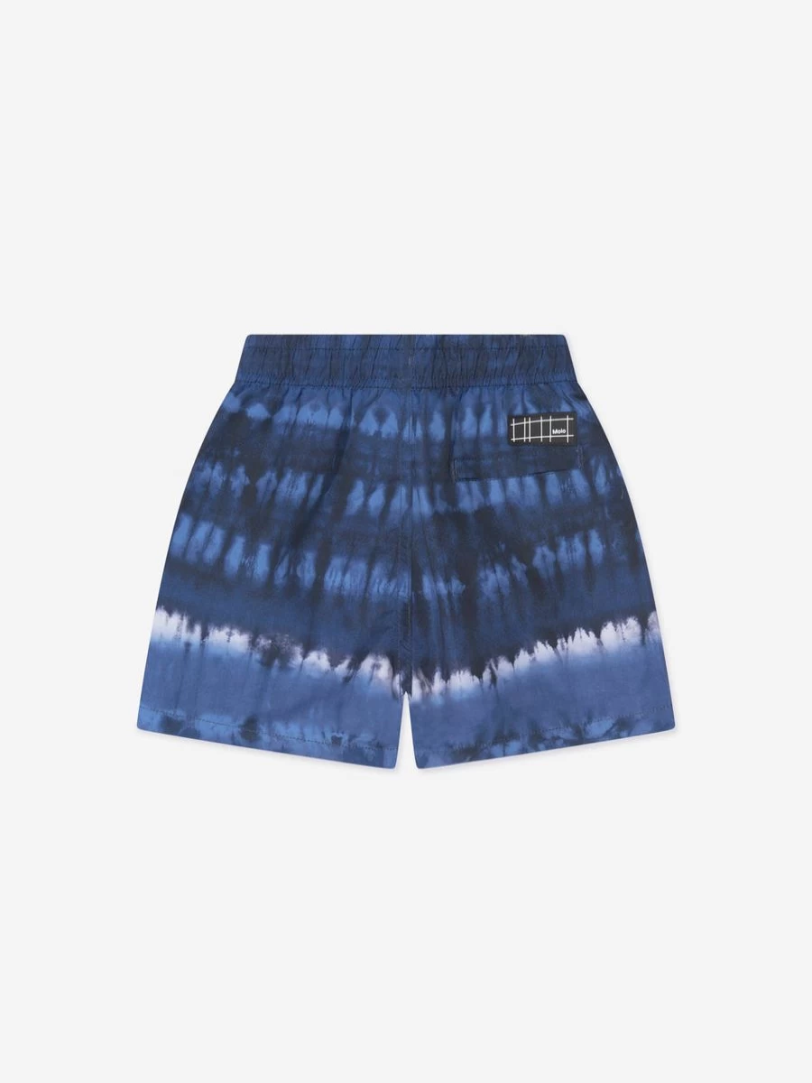 Molo Baby Boys Navy Tie Dye Niko Swim Shorts for Toddlers