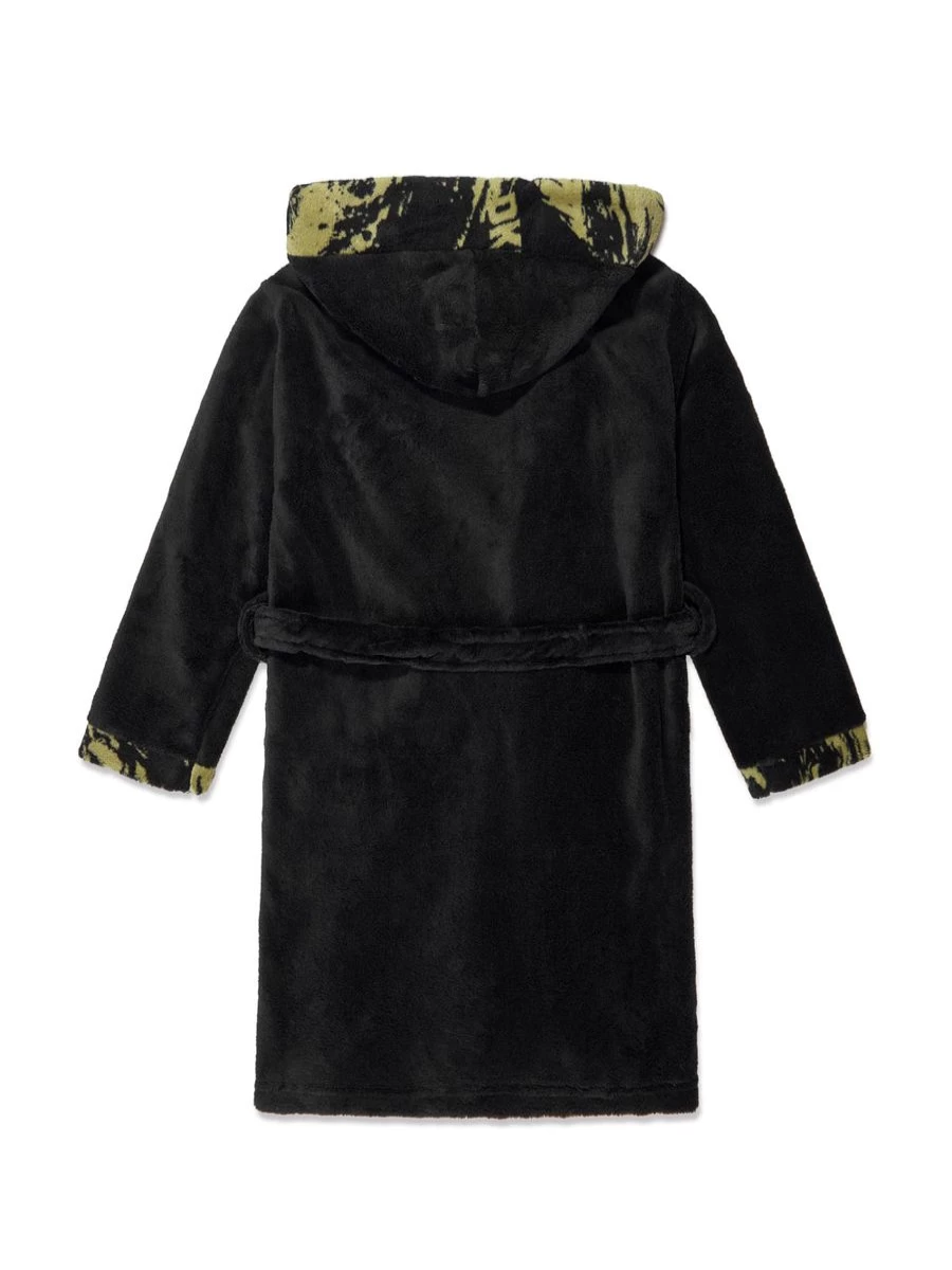 DKNY Boys Black Bathrobe - Soft & Comfortable Kids Robe