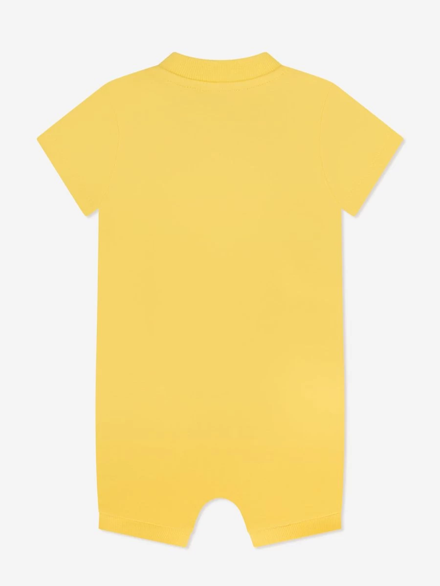 Moschino Kids Girls Yellow Teddy Bear Romper - Soft Baby Teddy Toy Outfit