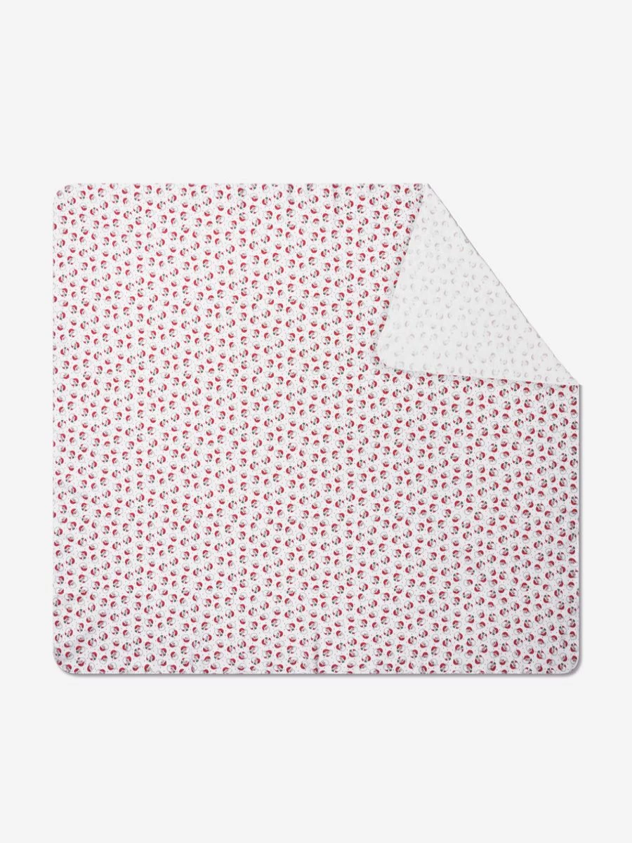 Magnolia Baby Red Santa Print Swaddle Blanket with Winking Design for Newborns