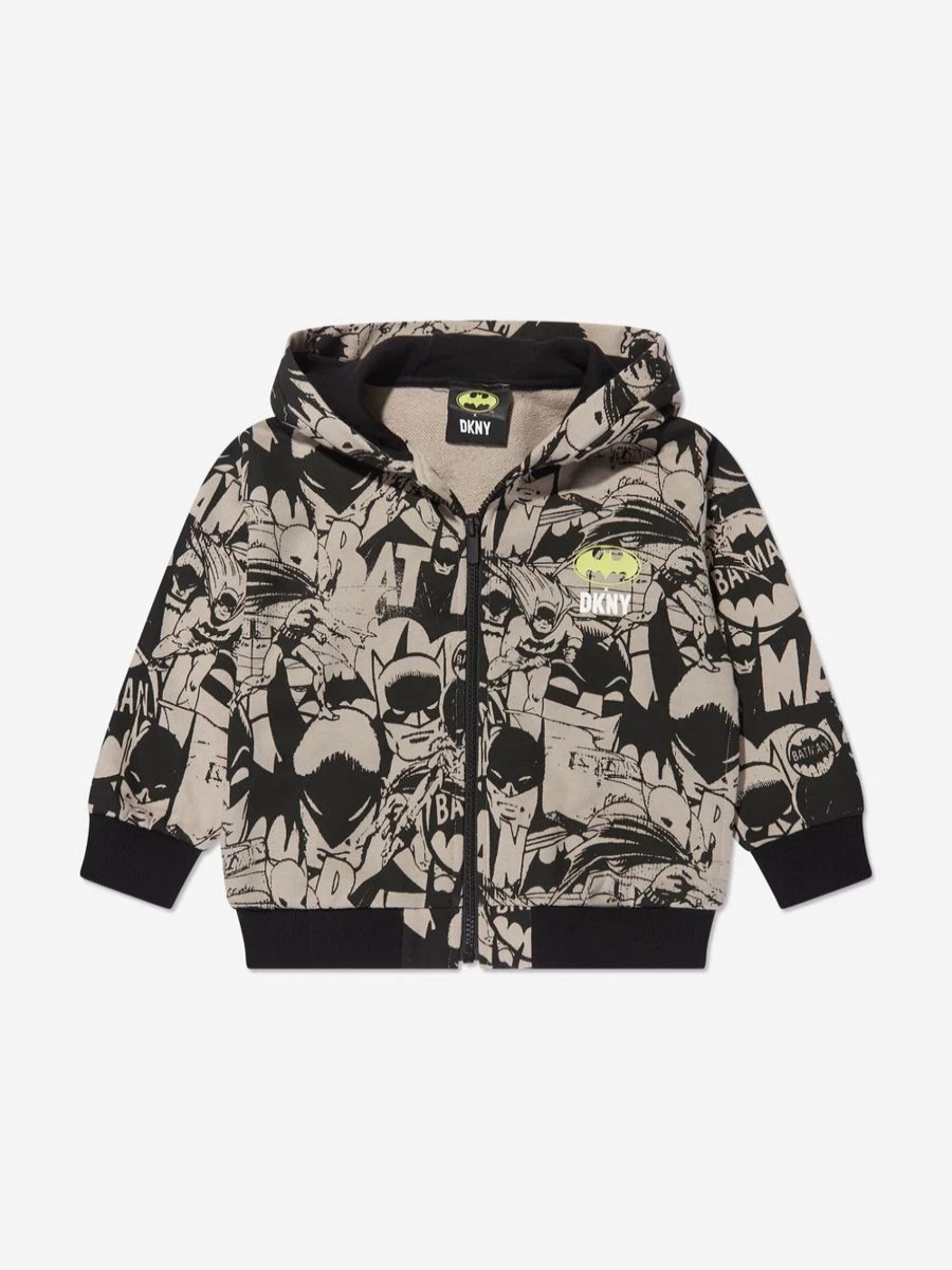DKNY Girls' Batman Black Zip-Up Hoodie for Kids