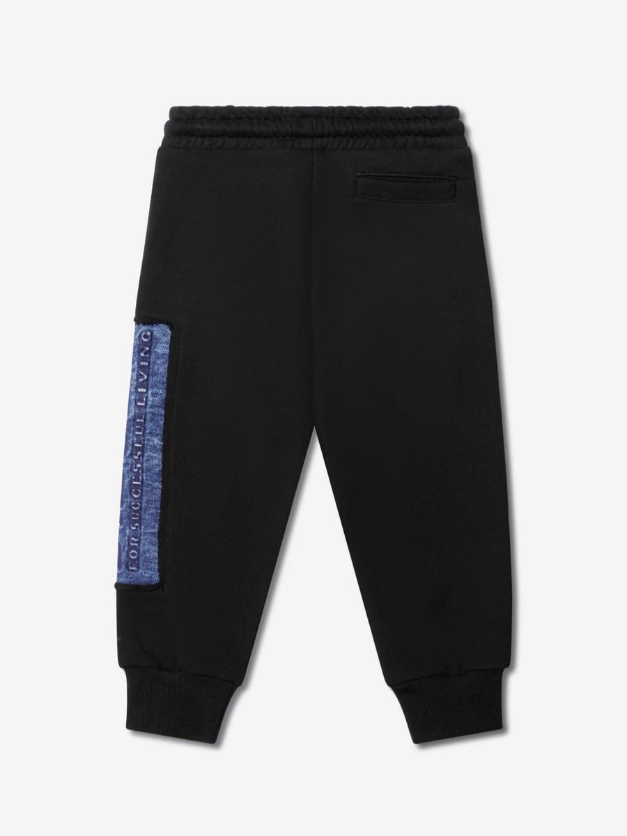 Diesel Boys Black Logo Joggers - Stylish Comfort Pants for Active Kids