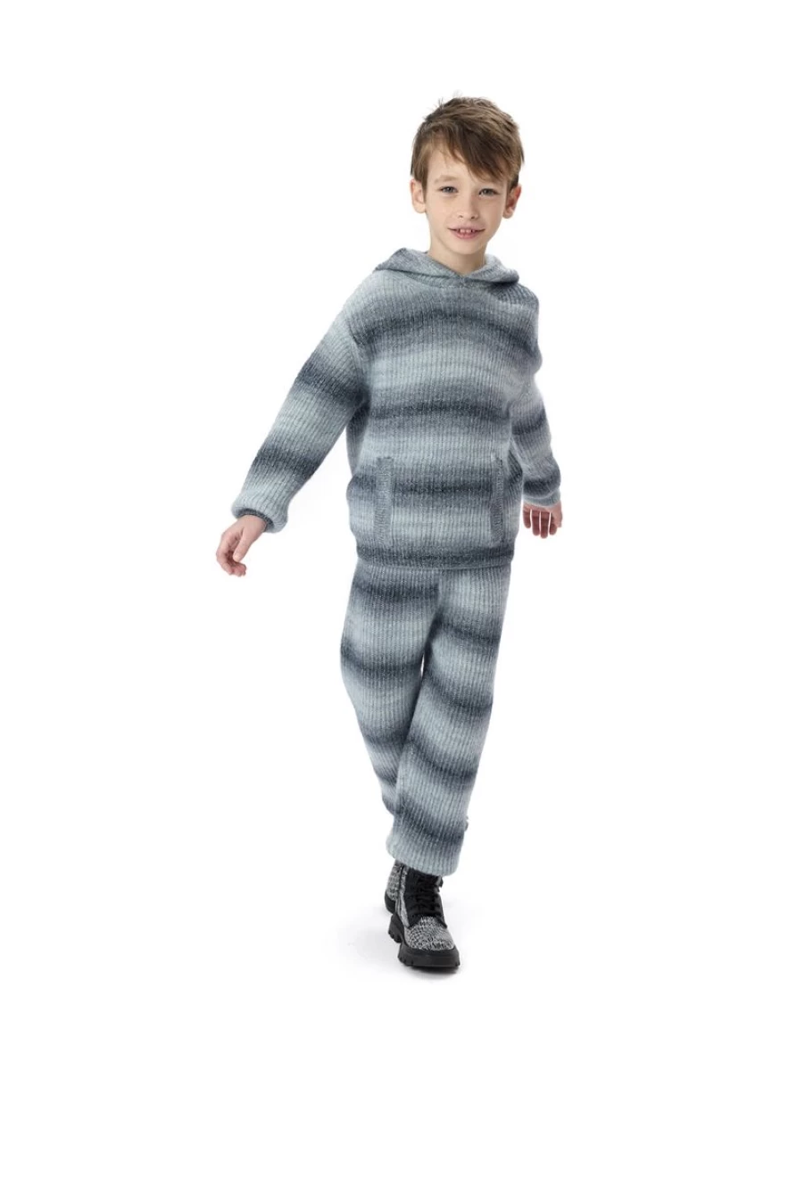 Missoni Girls Grey Knitted Hoodie for Kids - Stylish & Comfortable Winter Wear