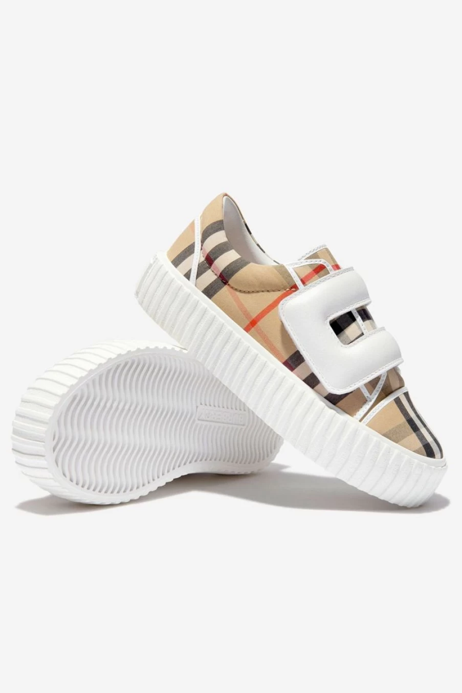 Burberry Girls Check Print Velcro Strap Sneakers | Kids Casual Shoes by Childsplay Clothing