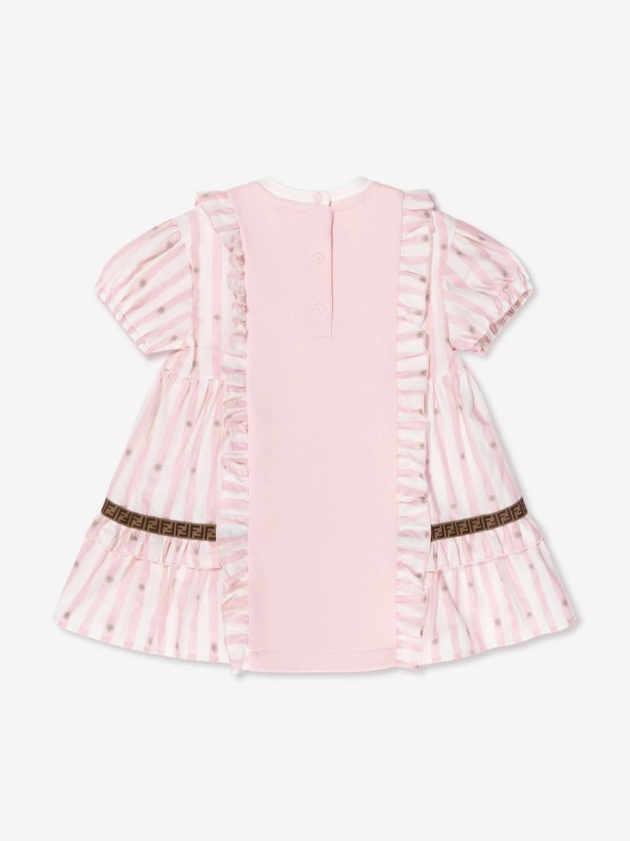 Fendi Kids Baby Girls Pink Bear Dress - Adorable Floral Print Dress for Toddlers | Childsplay Clothing