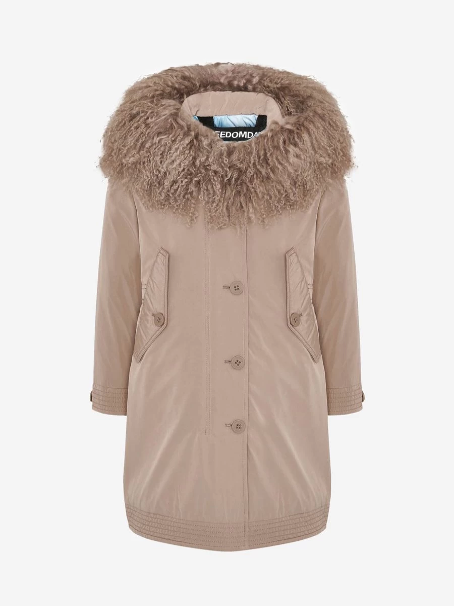 Freedom Day Girls' Warm Peach Down Padded Winter Coat