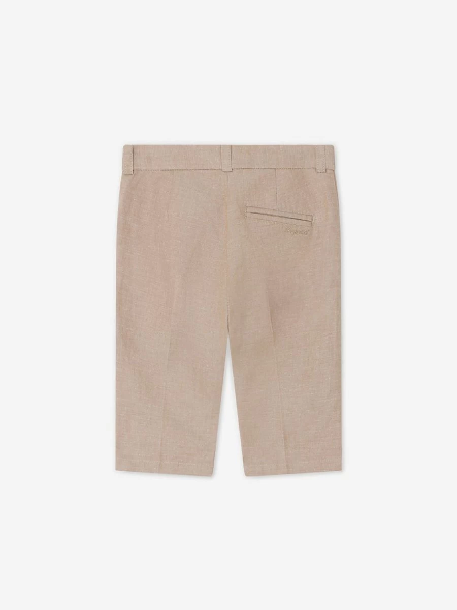 Bonpoint Baby Boys Brown Linen Suit Trousers - Comfortable & Stylish Formal Wear