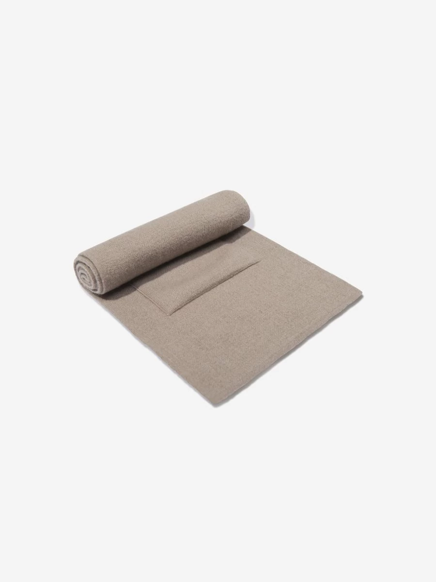 Fendi Kids Boys Reversible FF Logo Scarf in Beige - Double-Sided Luxury Cashmere Winter Accessory
