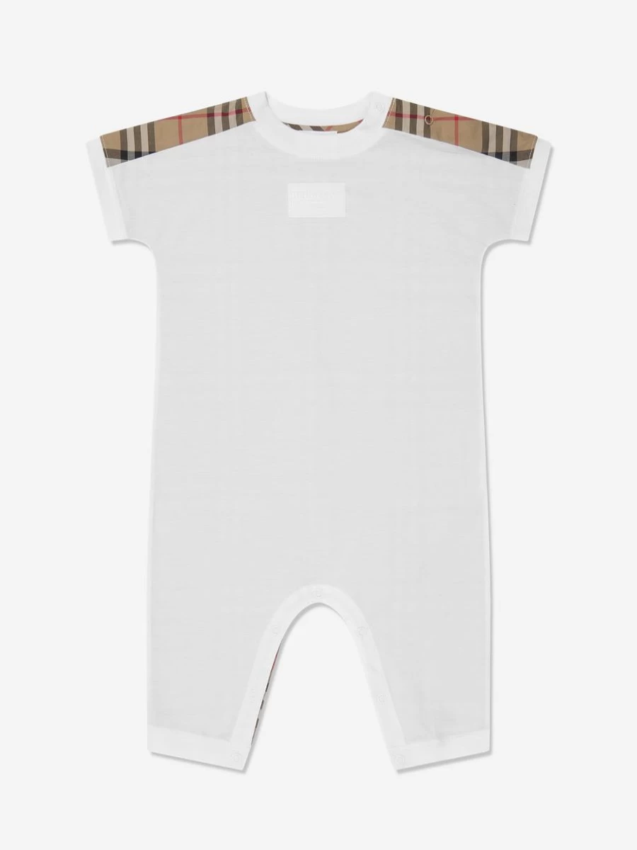 Burberry Kids Baby Lennox White Romper Set for Infants