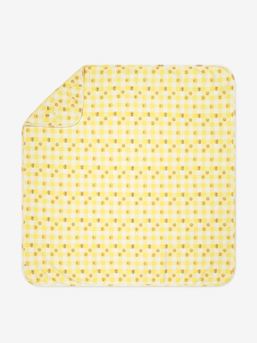 The Bonnie Mob Yellow Baby Hooded Blanket - Soft Tiddlywink Design for Infants