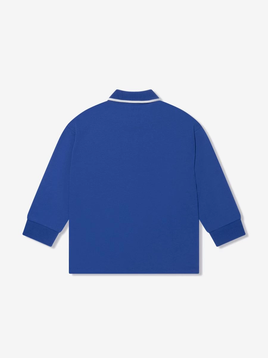 Emporio Armani Teen Boys' Blue Long Sleeve Polo Shirt