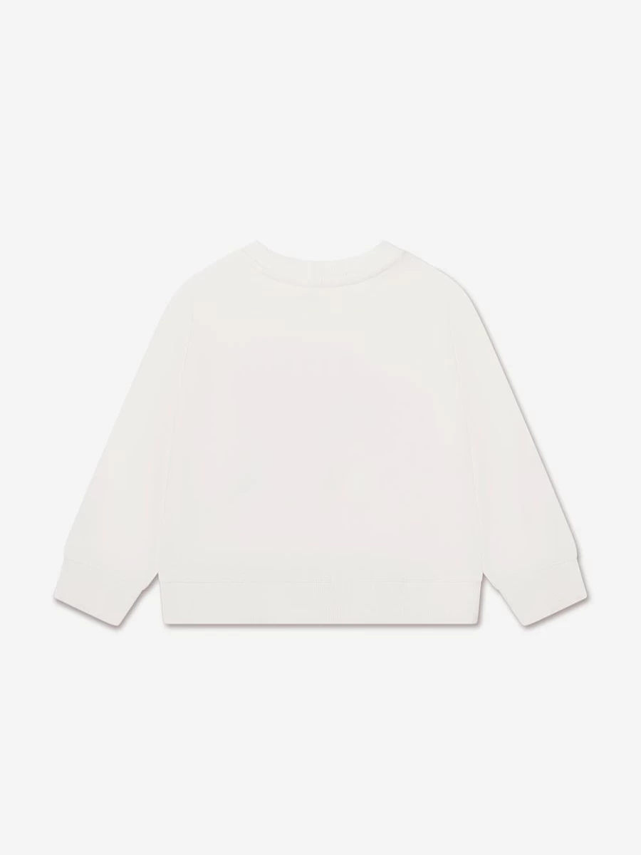 Monnalisa Girls Pink Panther Graphic Ivory Sweatshirt - Cute Cartoon Pullover for Kids