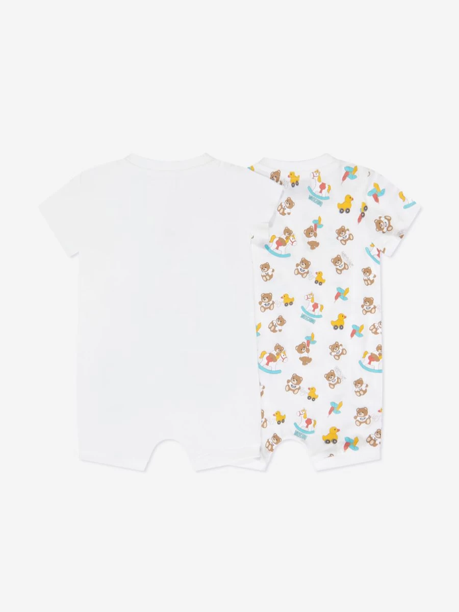 Moschino Kids Girls Ivory Baby Romper Gift Set - Elegant Outfit for Newborns & Infants