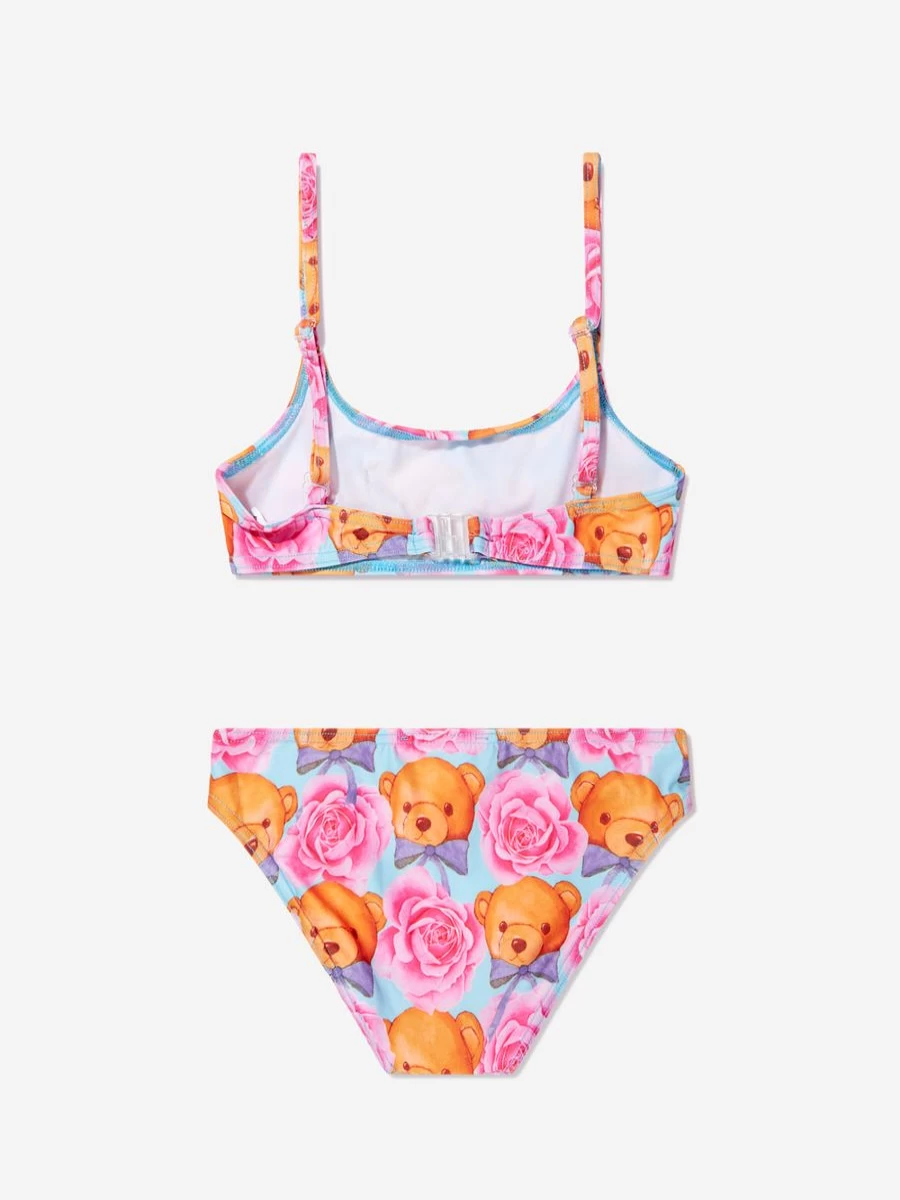 "Selini Action Baby Girls Blue Teddy & Rose Bandeau Bikini Swimwear"