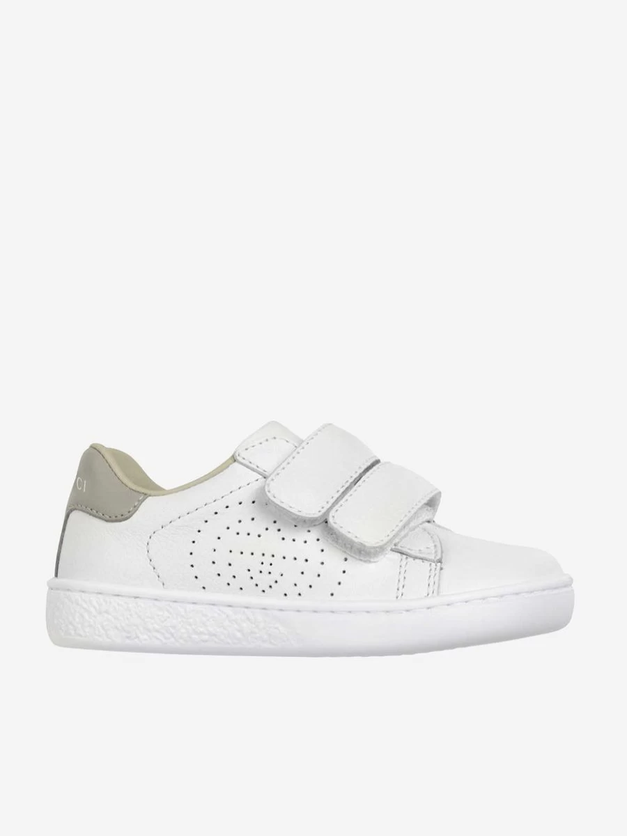 Gucci Kids Girls Leather New Ace Velcro Sneakers | Stylish Toddler Trainers | Childsplay Clothing