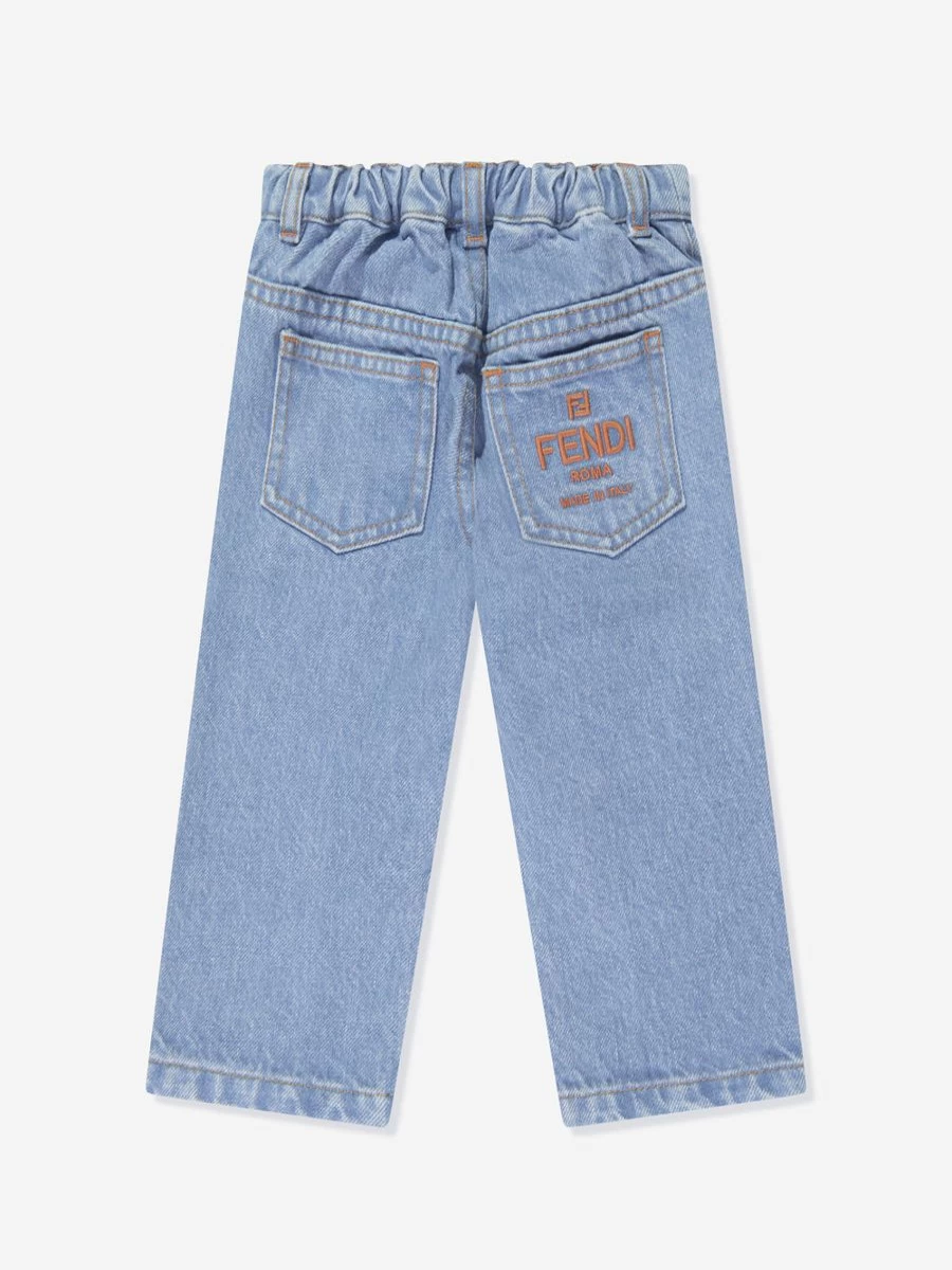 Fendi Kids Baby Boys Blue Denim Jeans - Stylish & Comfortable Toddler Pants