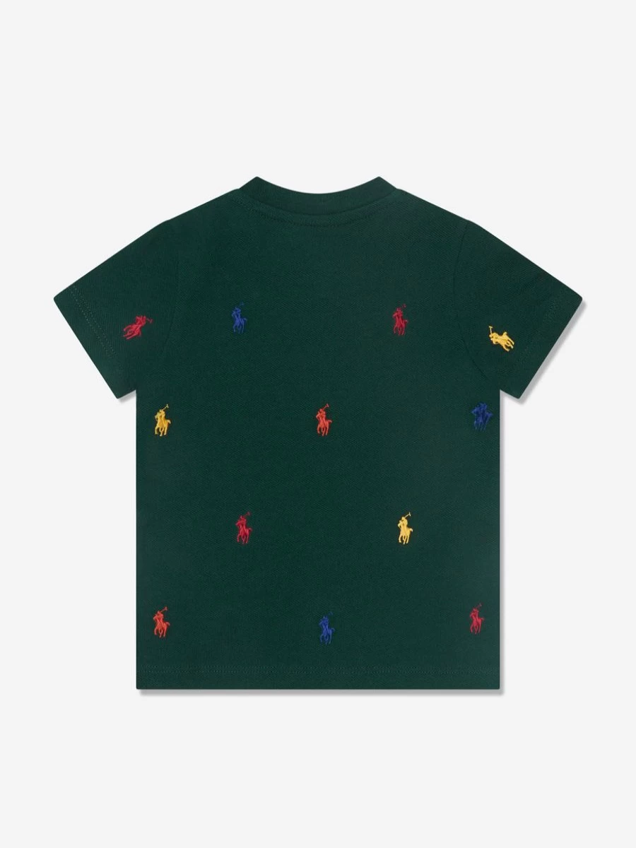 Ralph Lauren Kids Teen Boys Green Logo T-Shirt - Classic Cotton Tee for Teens