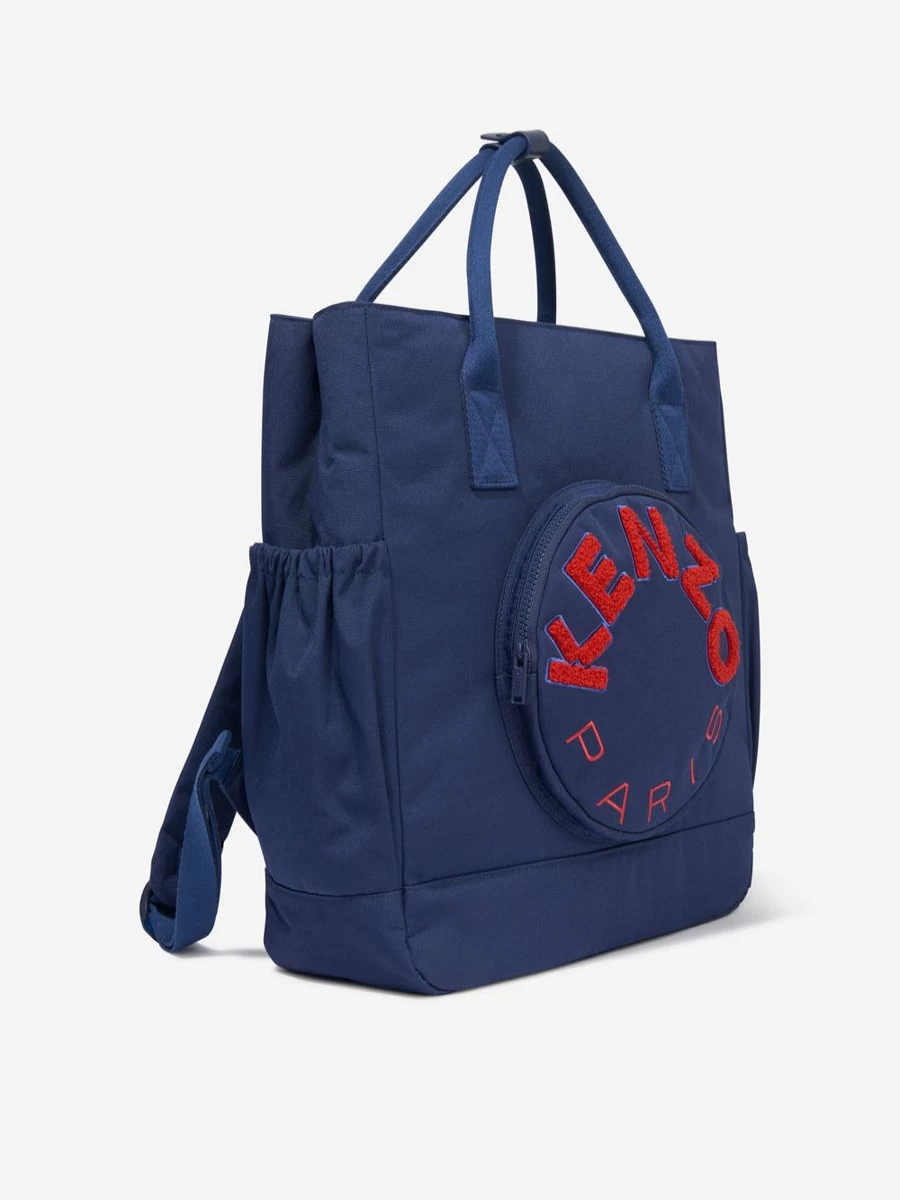 KENZO KIDS Navy Baby Changing Bag with Logo - Stylish Diaper Tote for Infants