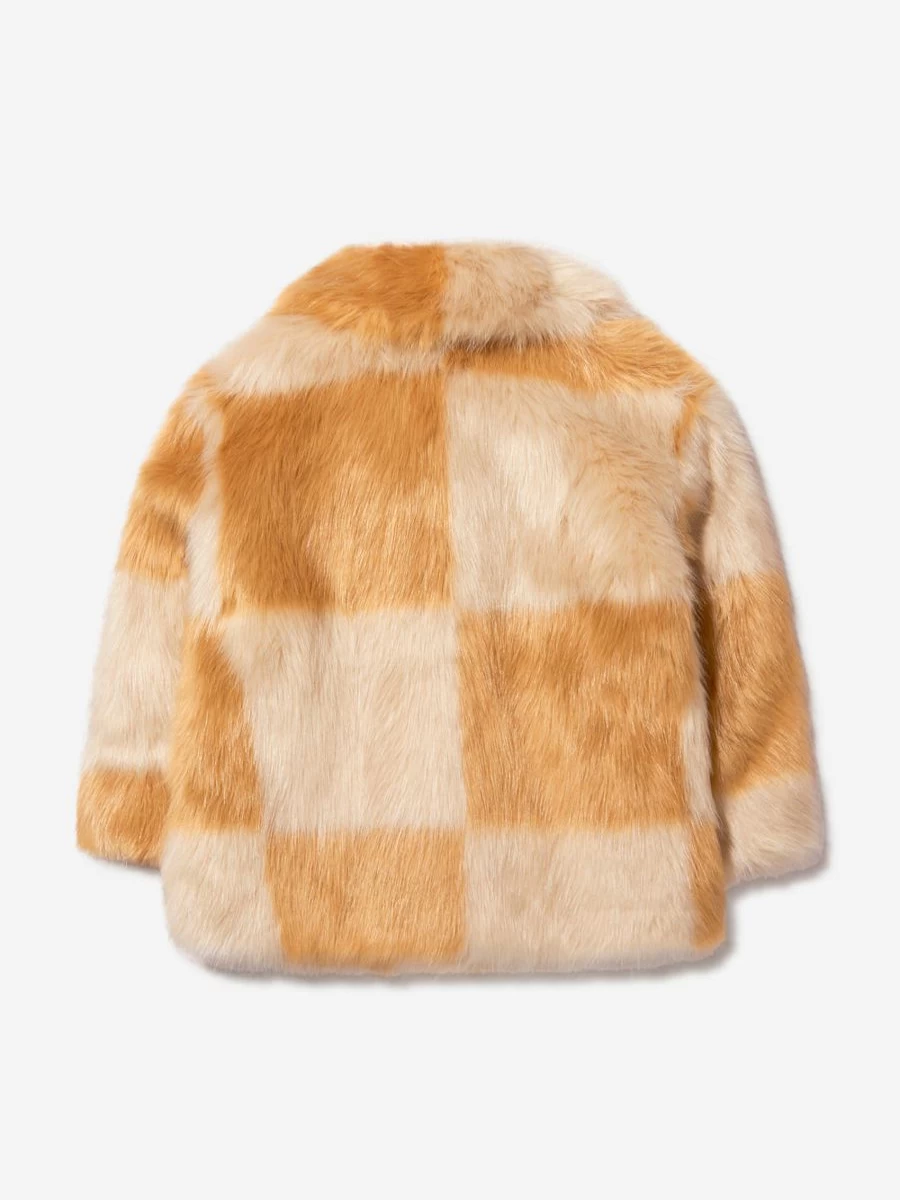 Stand Studio Girls' Nani Mini Faux Fur Jacket - Luxe Kids Outerwear for Stylish Toddlers
