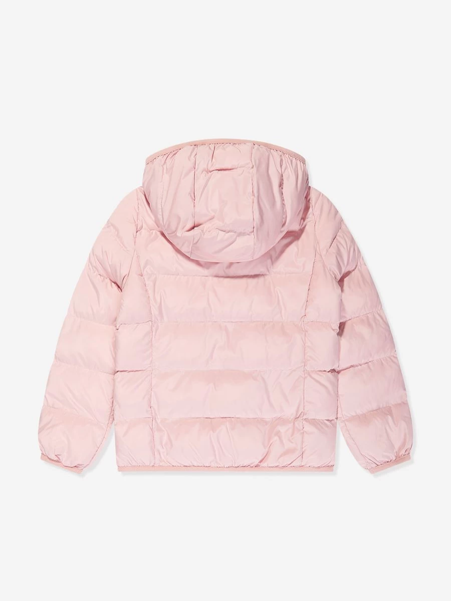 EA7 Emporio Armani Girls Pink Puffer Jacket - Warm Winter Coat for Kids