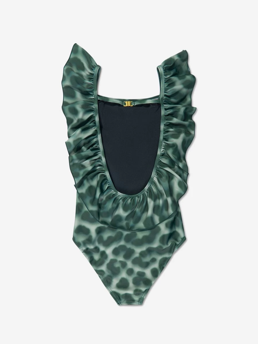 Molo Teen Girls Green Leopard Print Nathalie Swimsuit