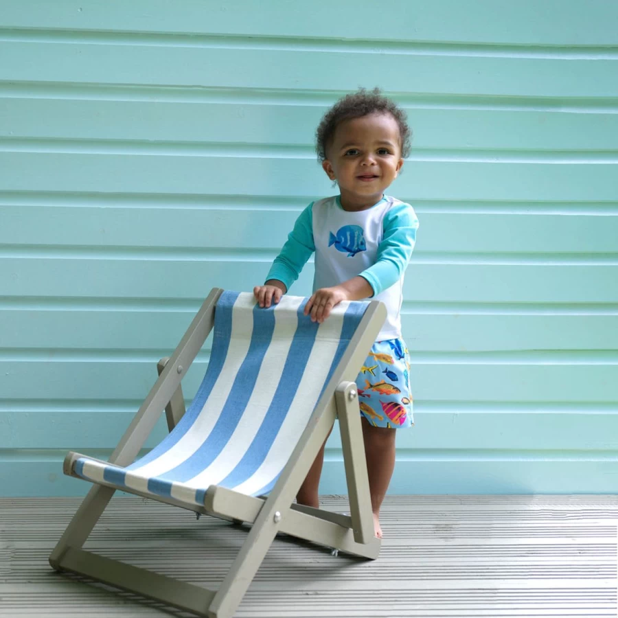 Rachel Riley Boys' Tropical Fish Print Swim Shorts - Multicolour Beachwear for Toddlers