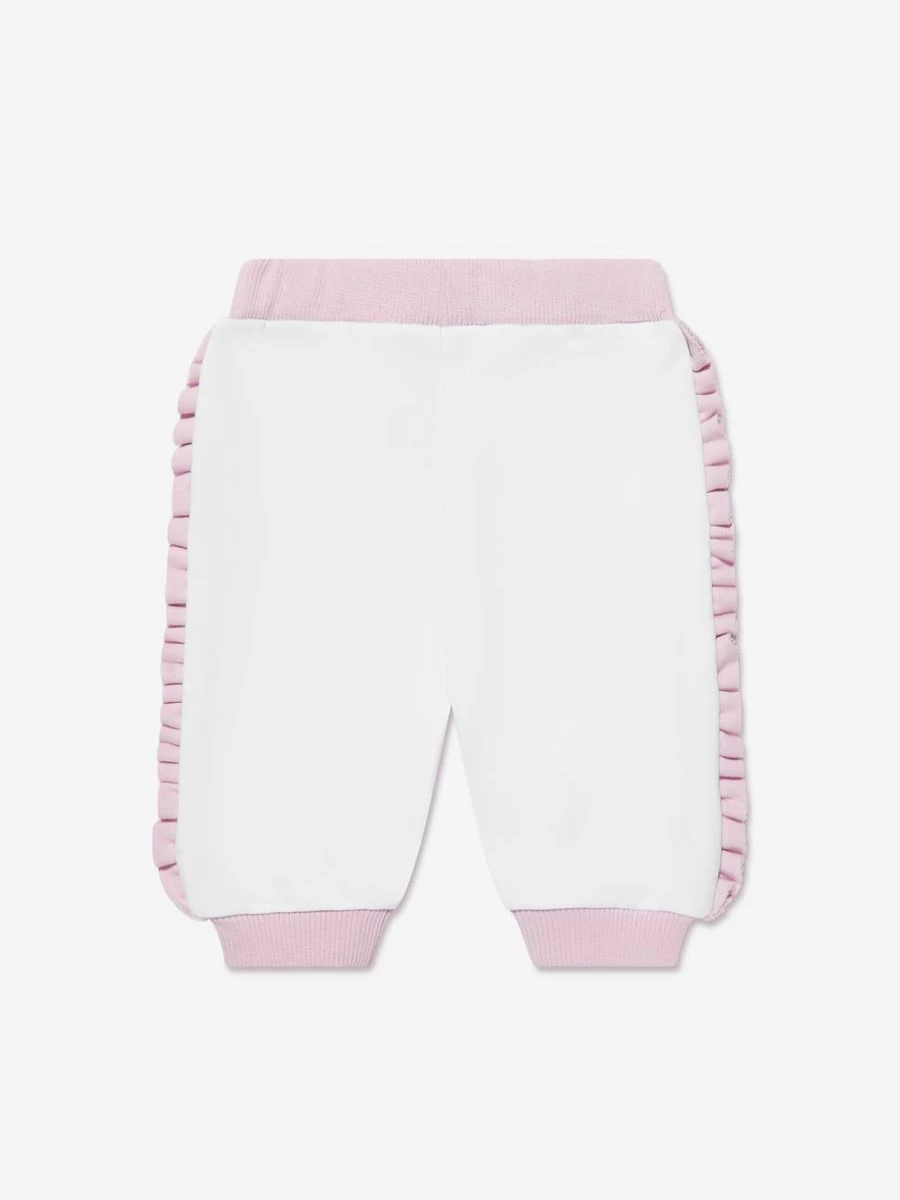 Missoni Baby Girls White Logo Joggers - Comfortable & Stylish Trousers for Infants