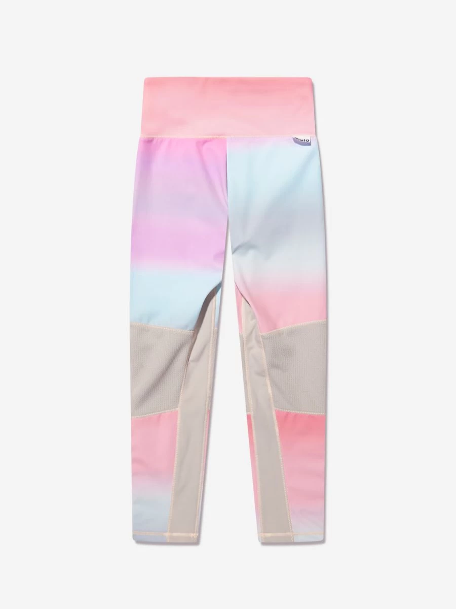 Molo Girls Striped Olympia Sports Leggings - Colorful Athletic Leggings for Active Kids