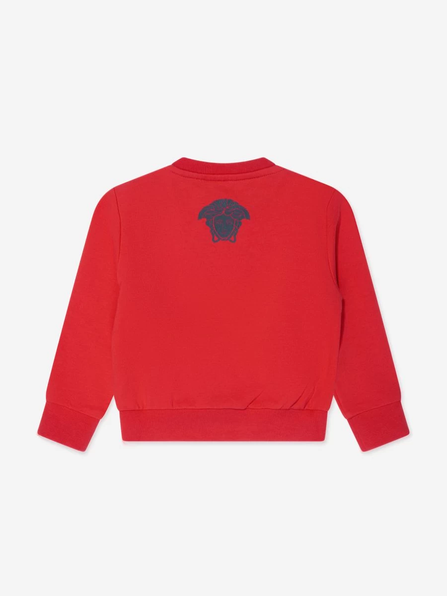 Versace Baby Red Logo Print Sweatshirt for Infants