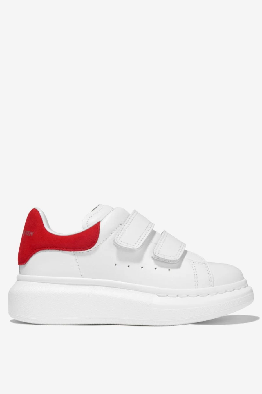 Alexander McQueen Teen Leather Sneakers with Velcro Strap | Childsplay Clothing