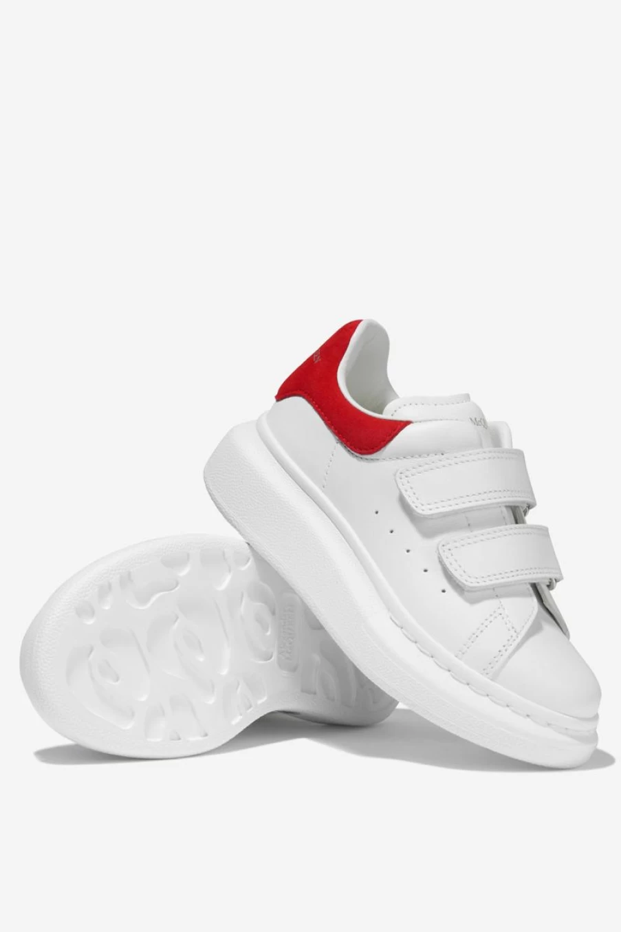 Alexander McQueen Teen Leather Sneakers with Velcro Strap | Childsplay Clothing