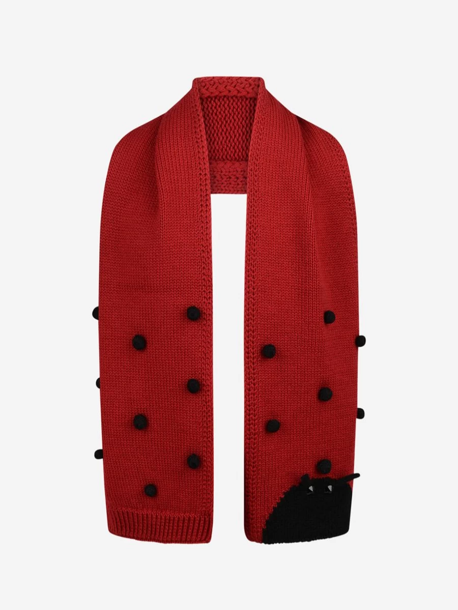 Dolce & Gabbana Kids Girls Ladybug Wool Scarf for Winter