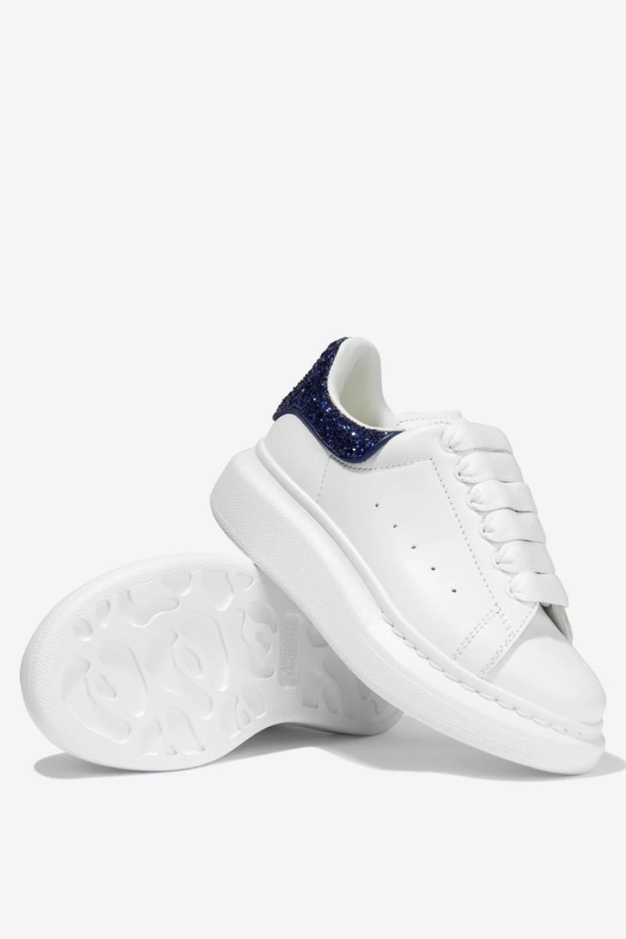 Alexander McQueen Teen Leather Lace-Up Sneakers | Childsplay Clothing