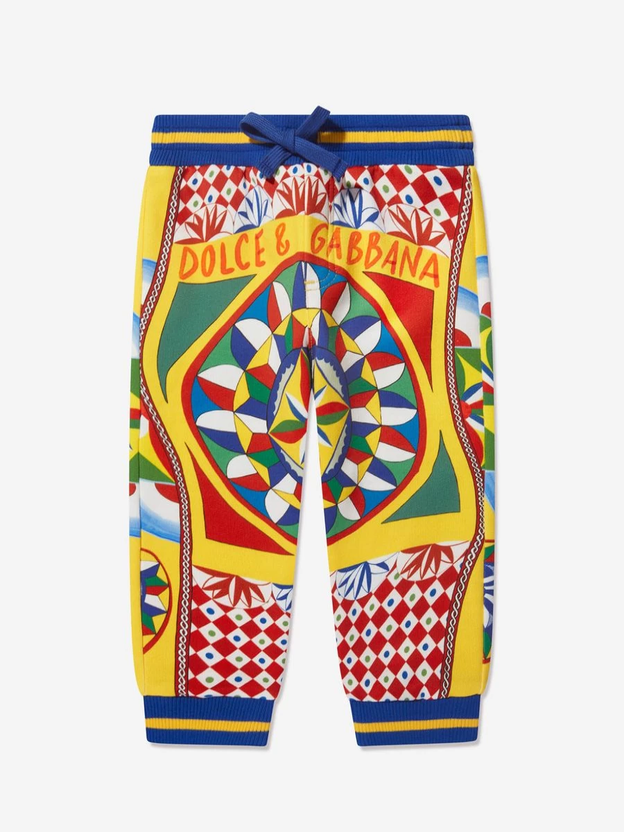Dolce & Gabbana Kids Baby Boys Multicolor Carretto Logo Joggers Pants