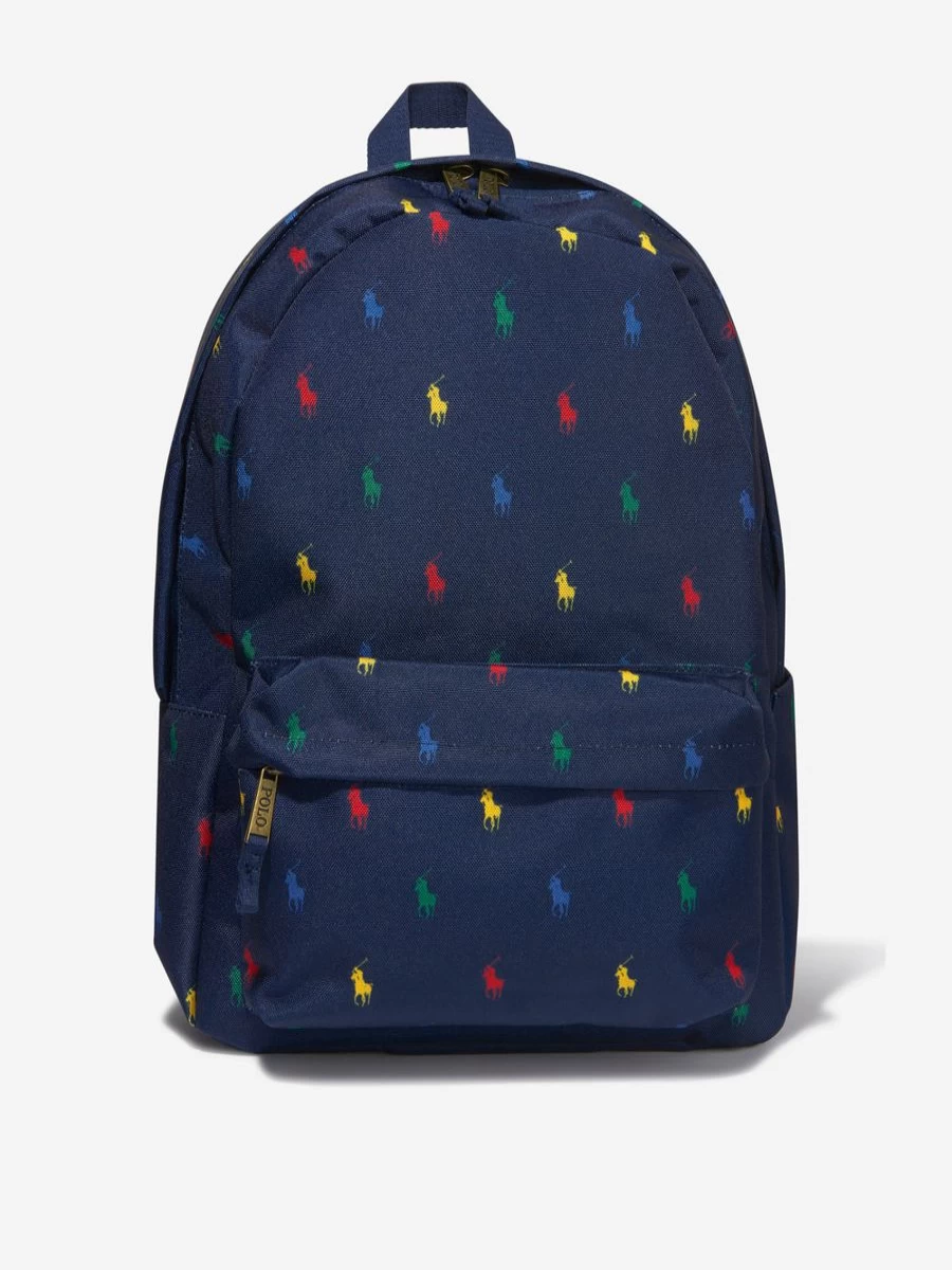 Ralph Lauren Girls Polo Pony Backpack for Kids - 28cm School Bag