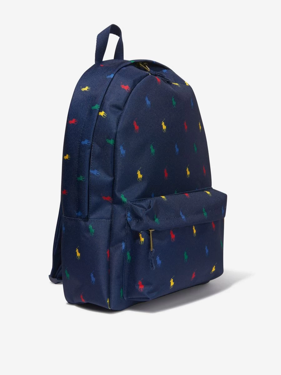 Ralph Lauren Girls Polo Pony Backpack for Kids - 28cm School Bag