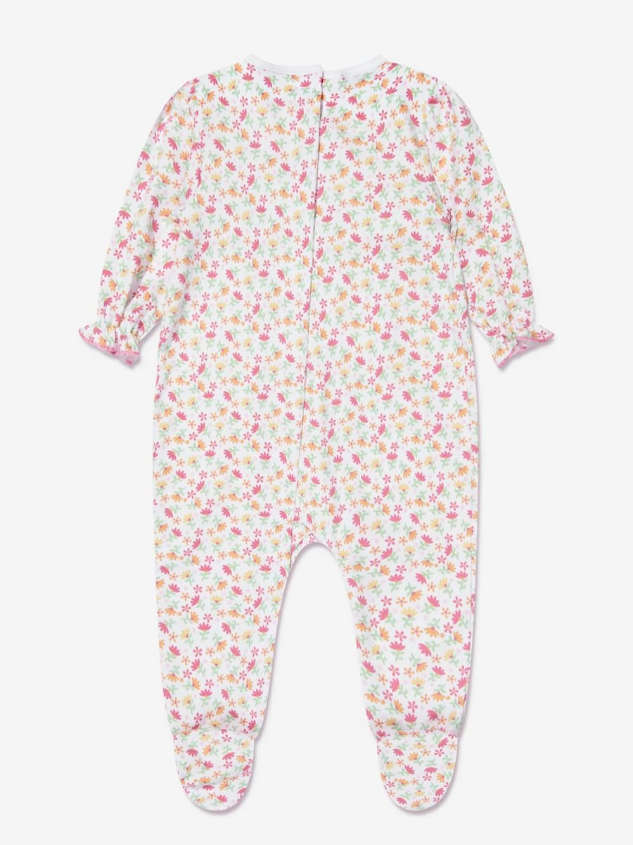 Magnolia Baby Pink Smocked Babygrow for Infant Girls