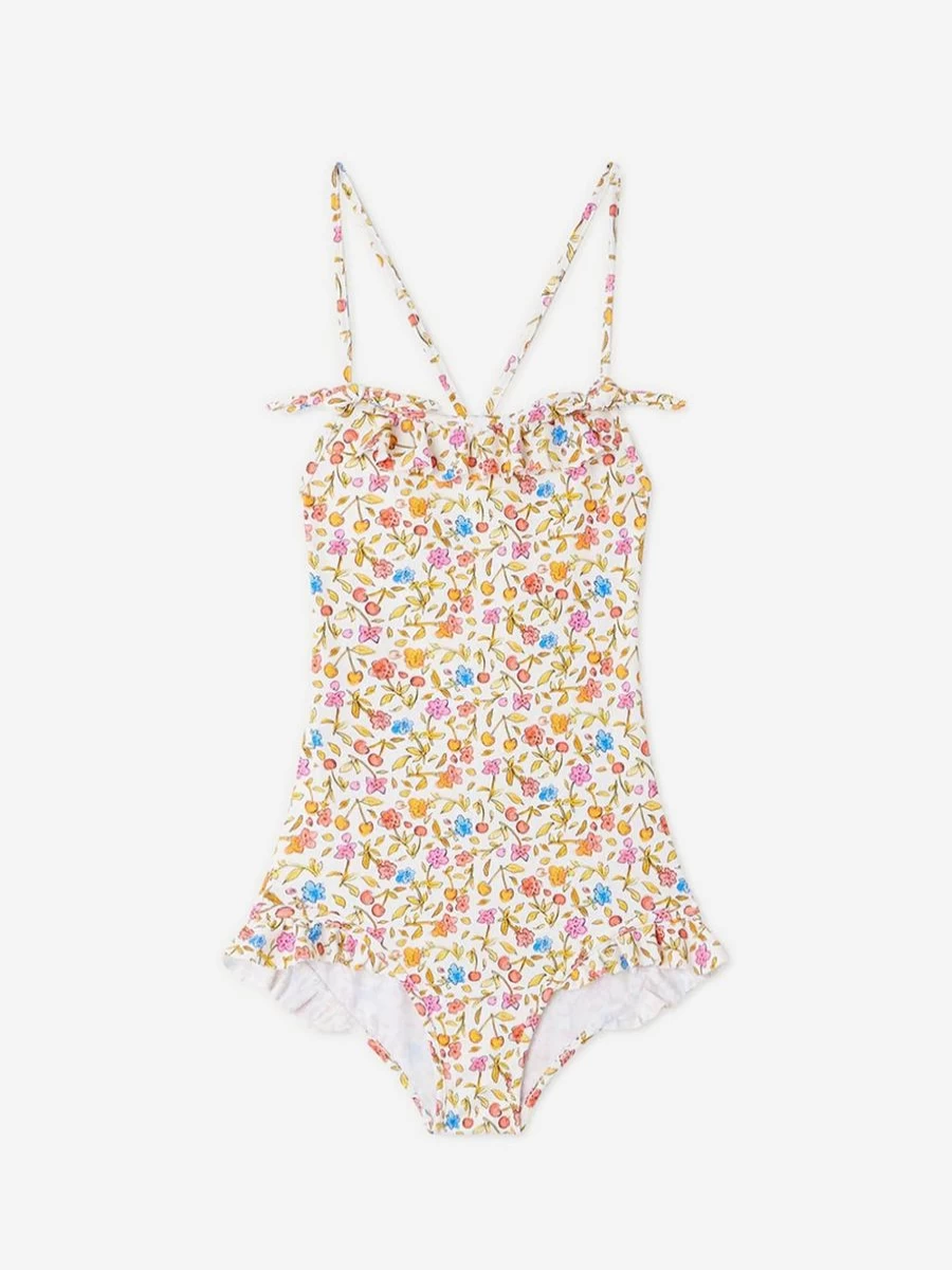 Bonpoint Girls Abbie Floral Swimsuit - Multicolored Swimwear for Toddlers & Kids