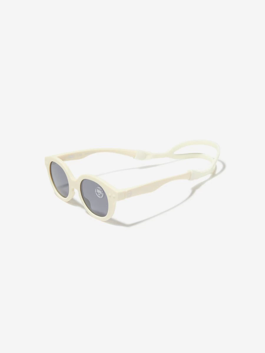 Izipizi Boys Retro Mini Sunglasses for Kids - Classic White Style