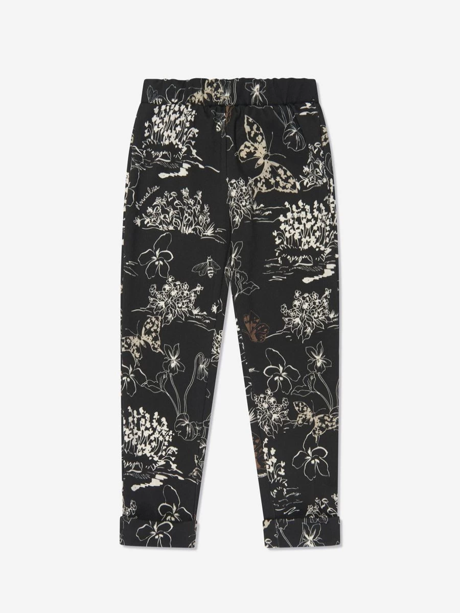 Monnalisa Girls Black Punto Milan Leggings for Comfort & Style