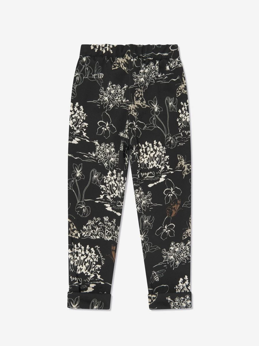 Monnalisa Girls Black Punto Milan Leggings for Comfort & Style