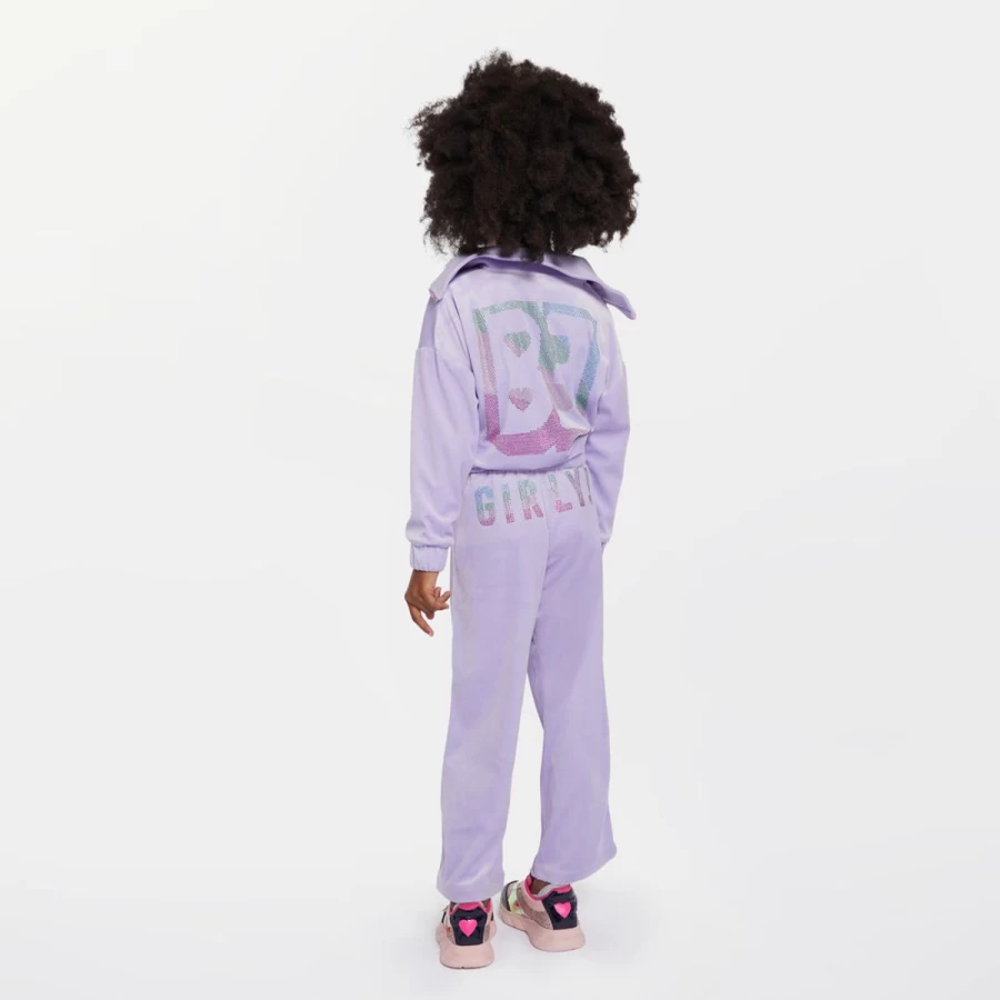 "Billieblush Teen Girls Purple Velour Tracksuit - Soft & Stylish Outfit"
