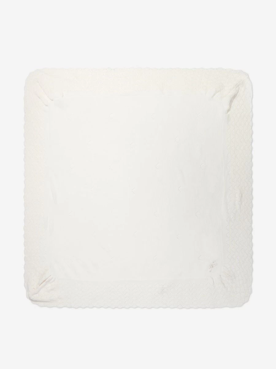 Paz Rodriguez Ivory Baby Knitted Blanket - Soft Handmade Nursery Blanket for Newborns & Infants