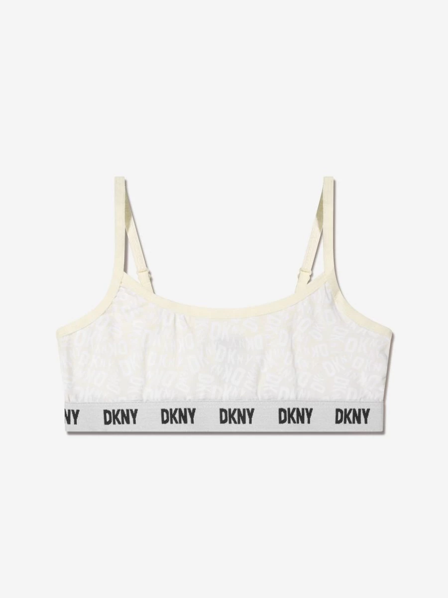DKNY Girls Ivory Training Bra and Knickers Set for Teens - Comfortable Cotton Underwear