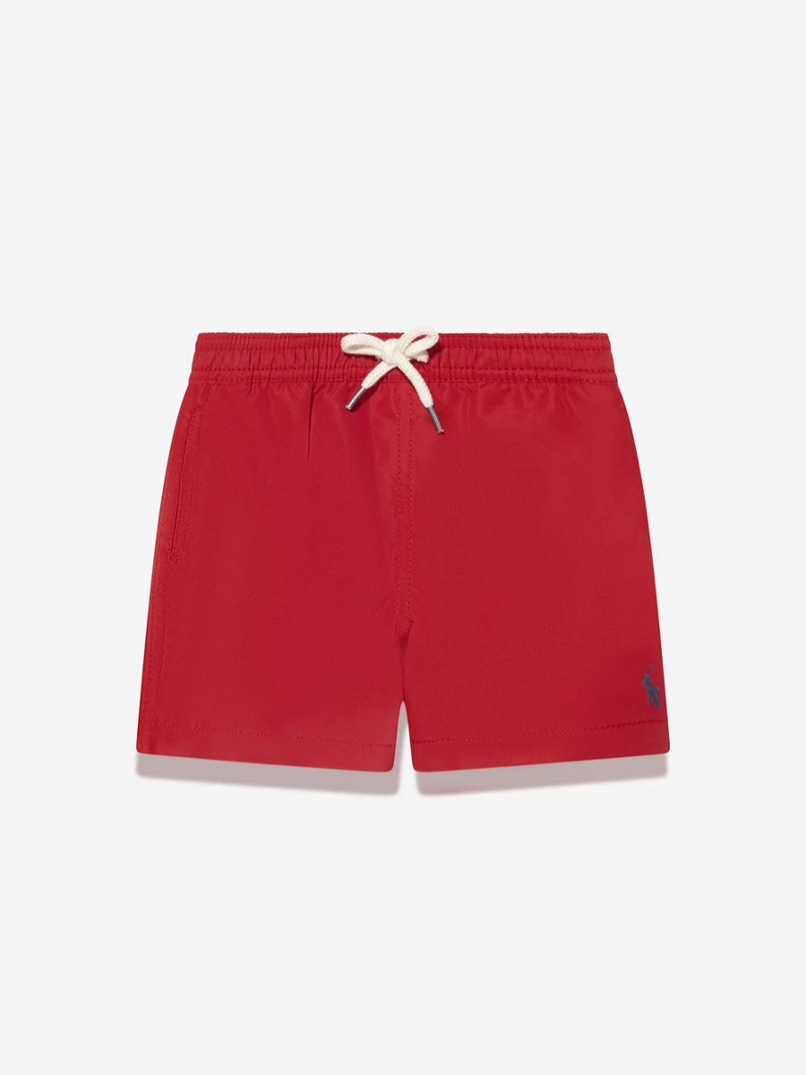 Ralph Lauren Kids Boys' Red Logo Swim Shorts for Toddlers and Infants
